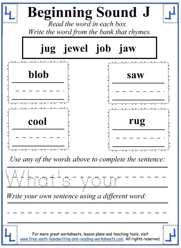 J Letter Worksheets With Letter J Worksheets For First Grade