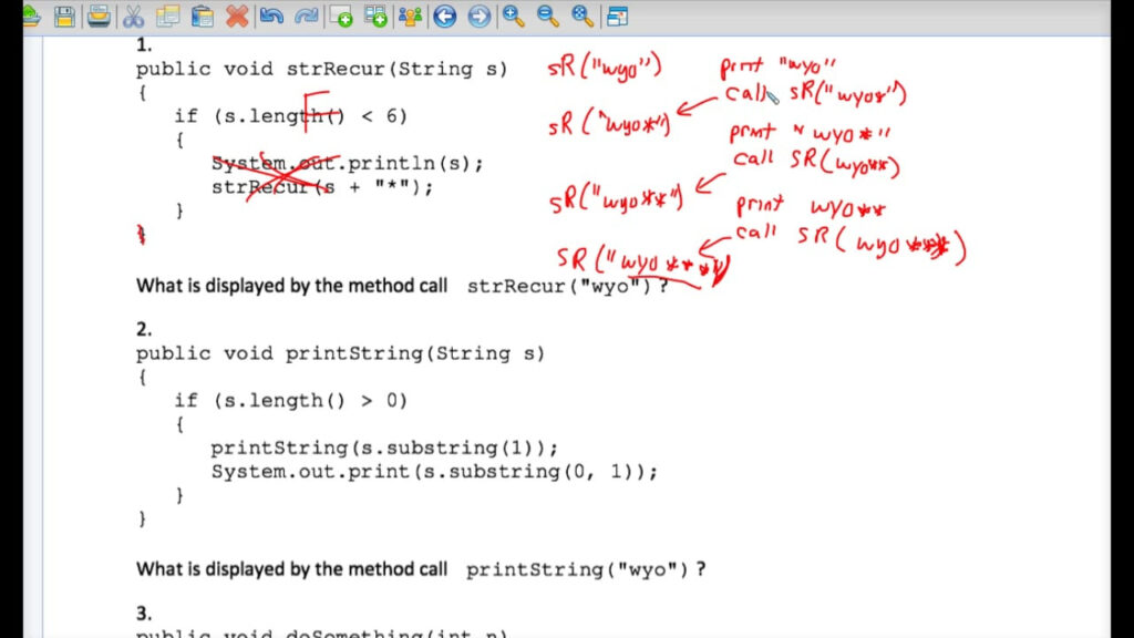 Java Tracing Recursion Worksheet #2 On Vimeo