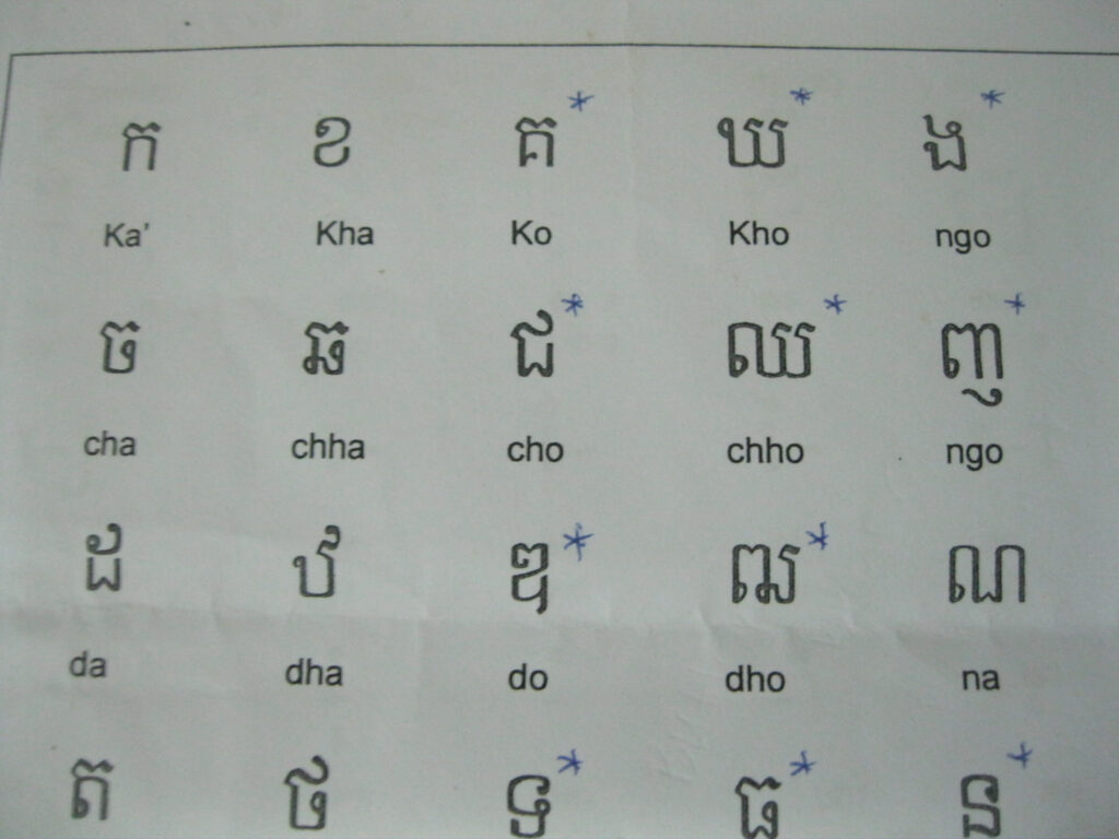 Khmer Alphabet | Welcome To Cambodia!