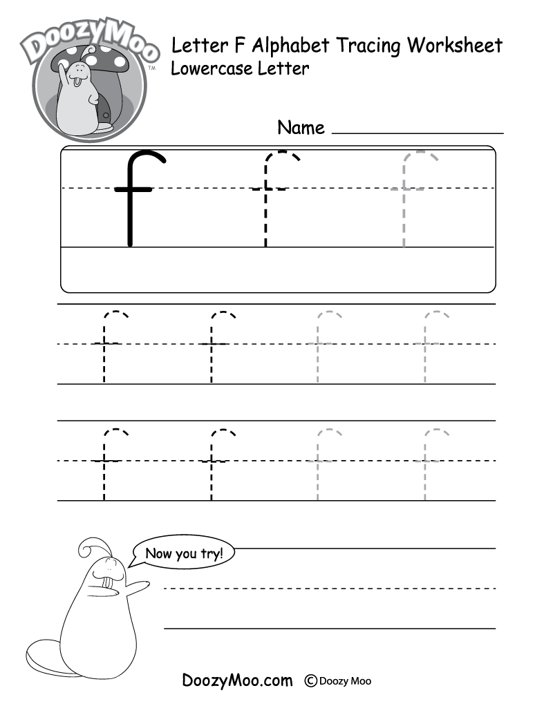 Kids Can Trace The Small Letter &amp;quot;f&amp;quot; In Different Sizes In