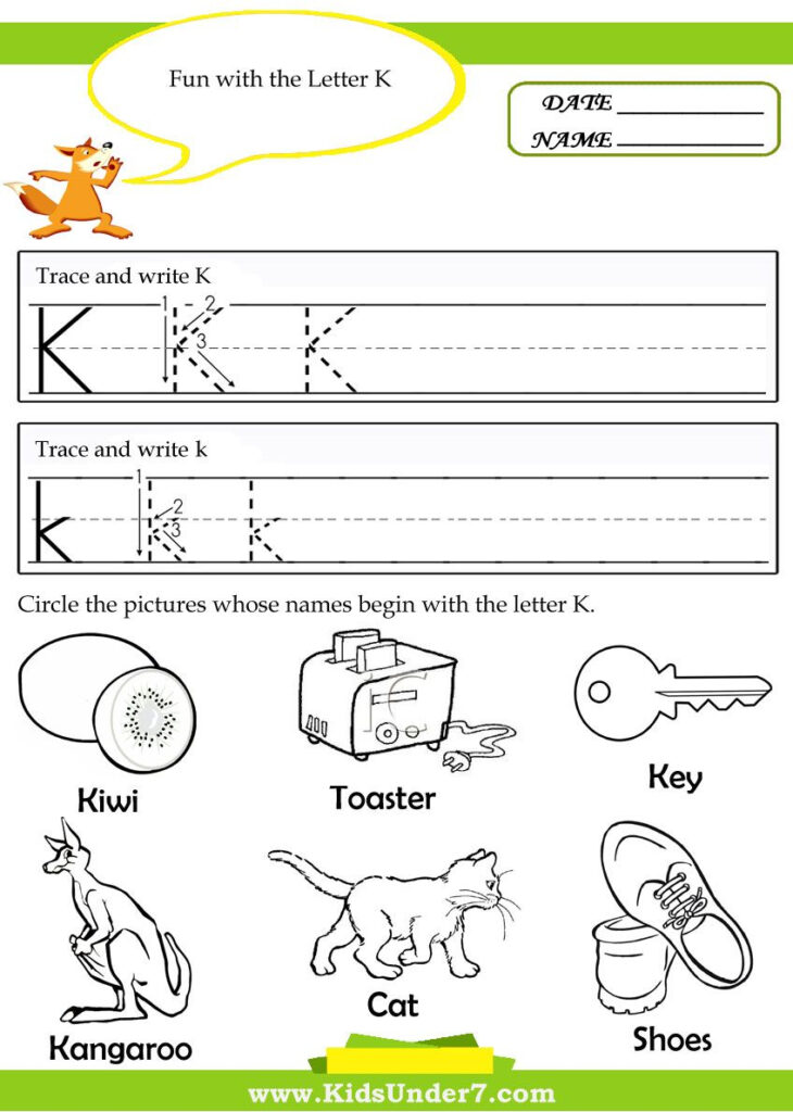 Kids Under 7: Alphabet Tracing Pages | Alphabet Tracing Throughout Letter 7 Worksheets
