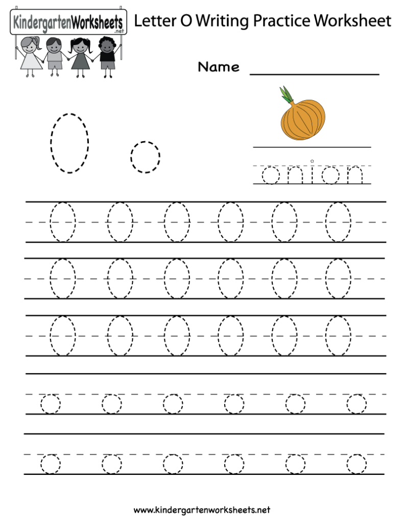 Kindergarten Letter O Writing Practice Worksheet Printable With Letter O Worksheets For Kindergarten Pdf