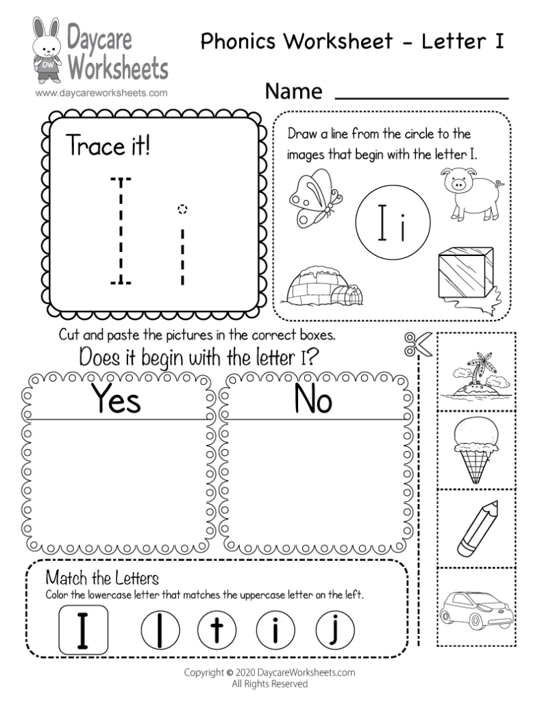Kindergarten Phonics Worksheets Beginning Sounds I Worksheet Kindergarten Phonics Worksheets Beginning Sounds I Worksheet