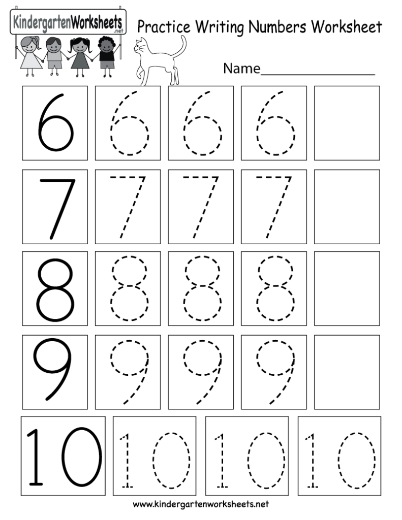Kindergarten Practice Writing Numbers Worksheet Printable Kindergarten Practice Writing Numbers Worksheet Printable