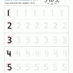 Kindergarten Printable Worksheets   Writing Numbers To 10