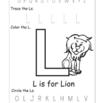 Kindergarten Worksheet Tracing L | Printable Worksheets And
