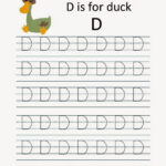 Kindergarten Worksheets: Printable Tracing Worksheets For Alphabet D Worksheets