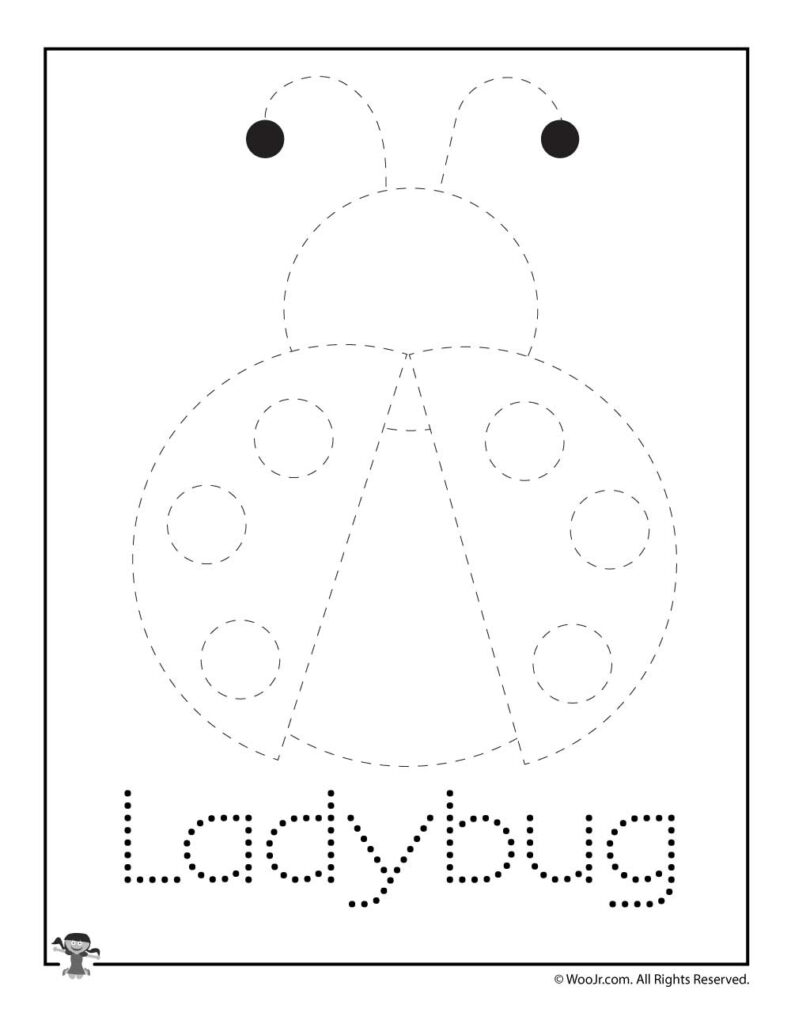 Ladybug Spring Letter Tracing Printable | Woo! Jr. Kids Ladybug Spring Letter Tracing Printable | Woo! Jr. Kids