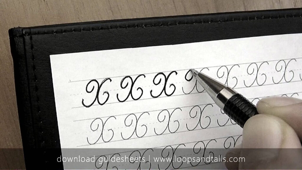 X In Handwriting X In Cursive Writing | AlphabetWorksheetsFree.com