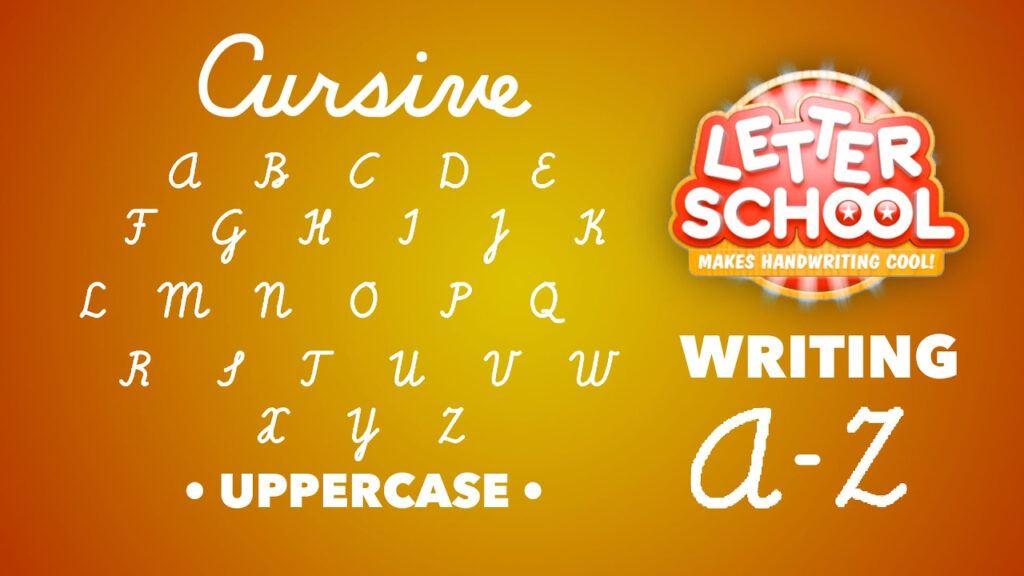 Learn Cursive Handwriting With 'cursive Writing Letterschool'   Uppercase  Abc | English Alphabet