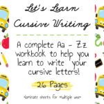 Learning Cursive Writing For Kids   Extreme Couponing Mom