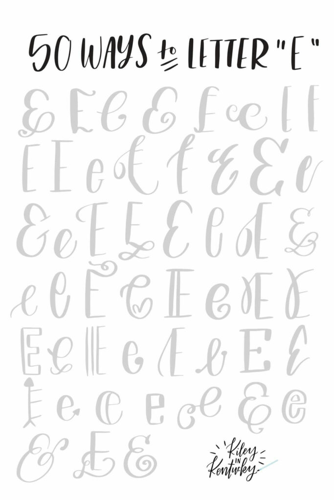 Letra E | Hand Lettering Tutorial, Lettering Alphabet