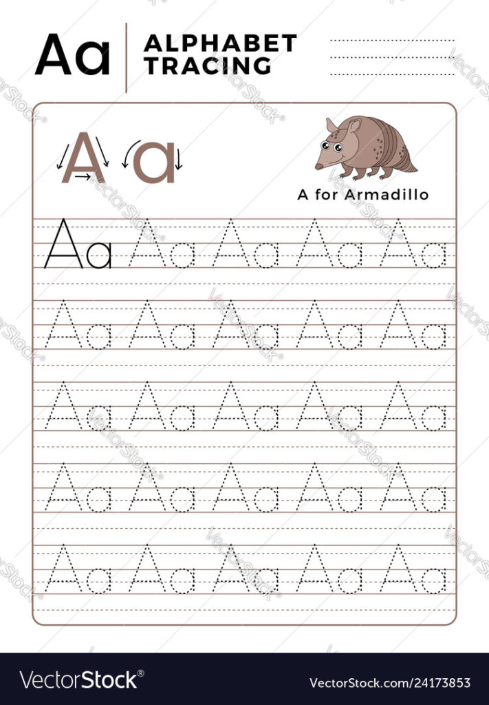 Letter A Alphabet Tracing Book With Example And For Alphabet Tracing Book Pdf