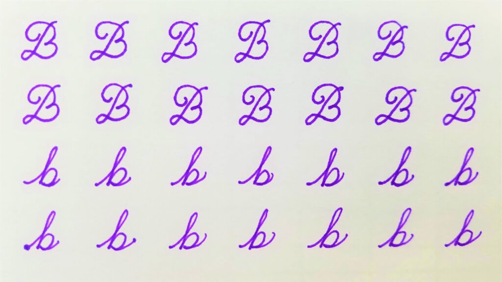 Letter B   Learn To Write Cursive Calligraphy Letter B