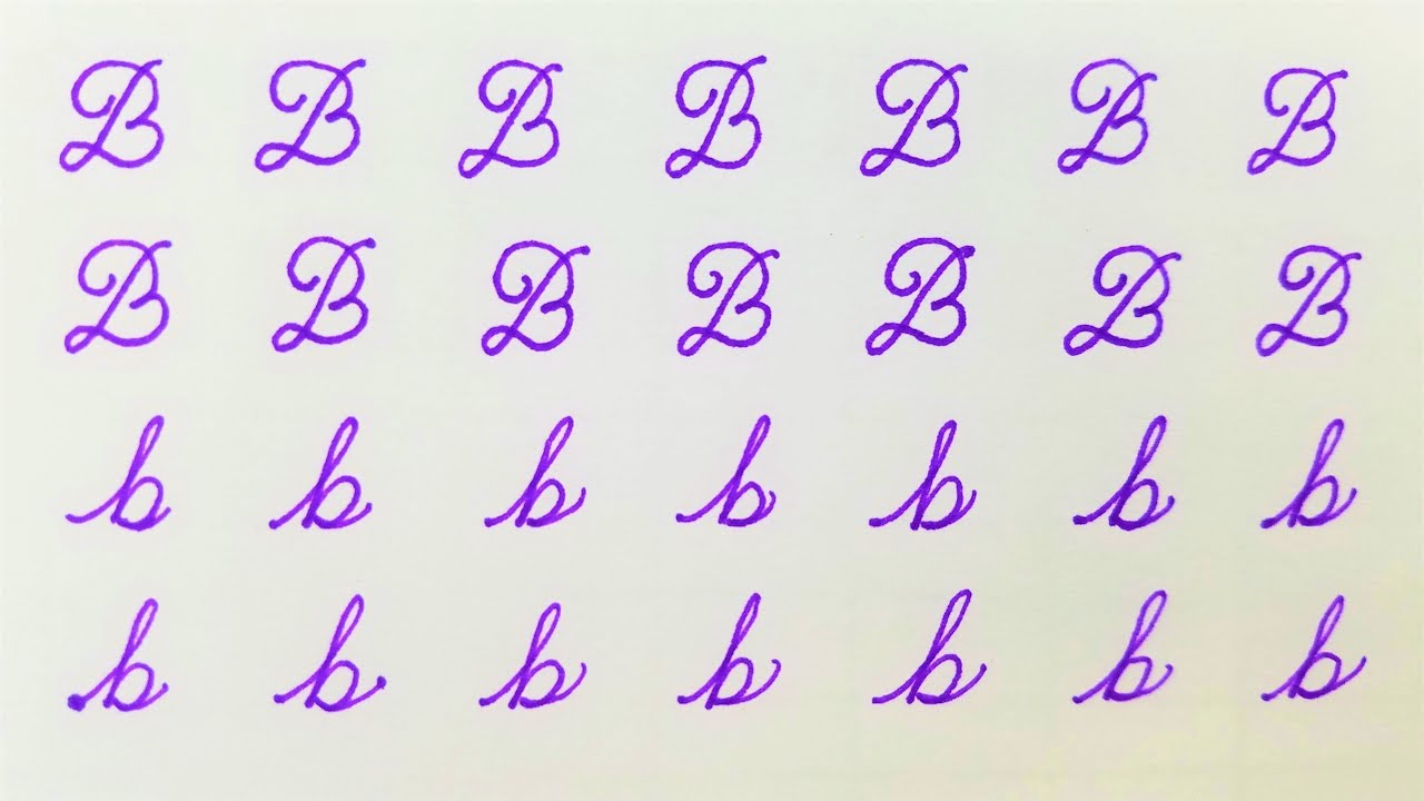 Letter B - Learn To Write Cursive Calligraphy Letter B