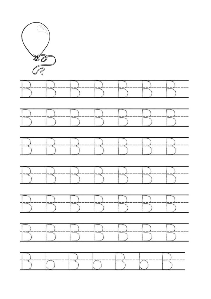 Letter B Tracing Worksheets For Preschool | Letter