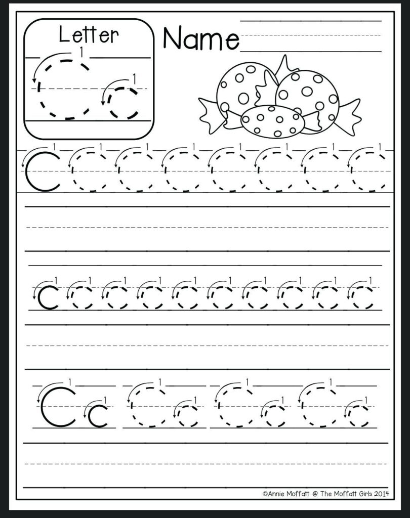 Letter C Tracing Sheet Letter C Worksheet Preschool Letter B Pertaining To Letter C Tracing Sheet