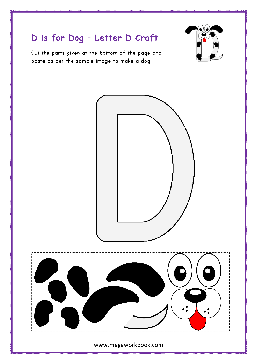 D Worksheet Kindergarten