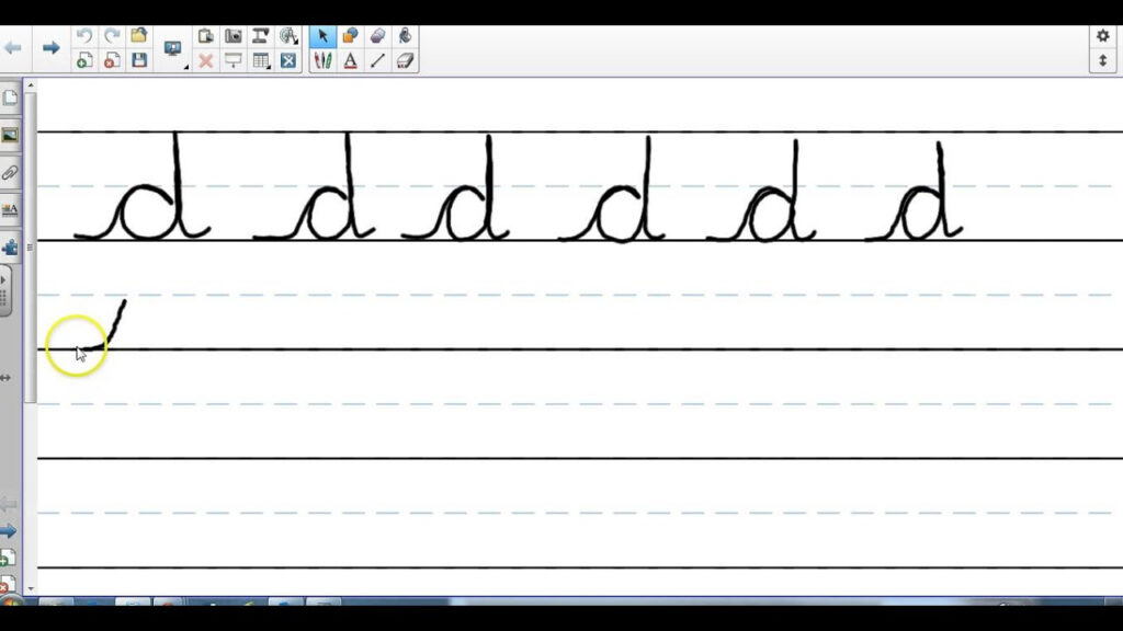 Letter 'd' Cursive Handwriting