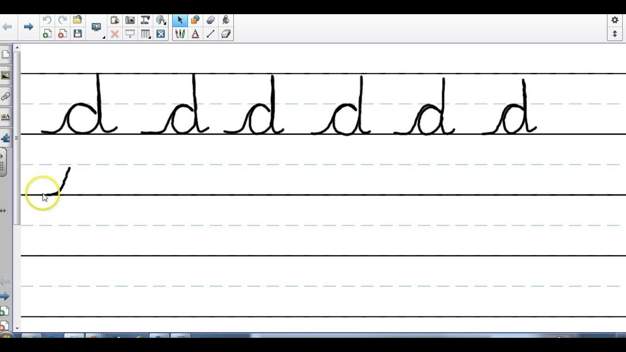 Letter &amp;#039;d&amp;#039; Cursive Handwriting