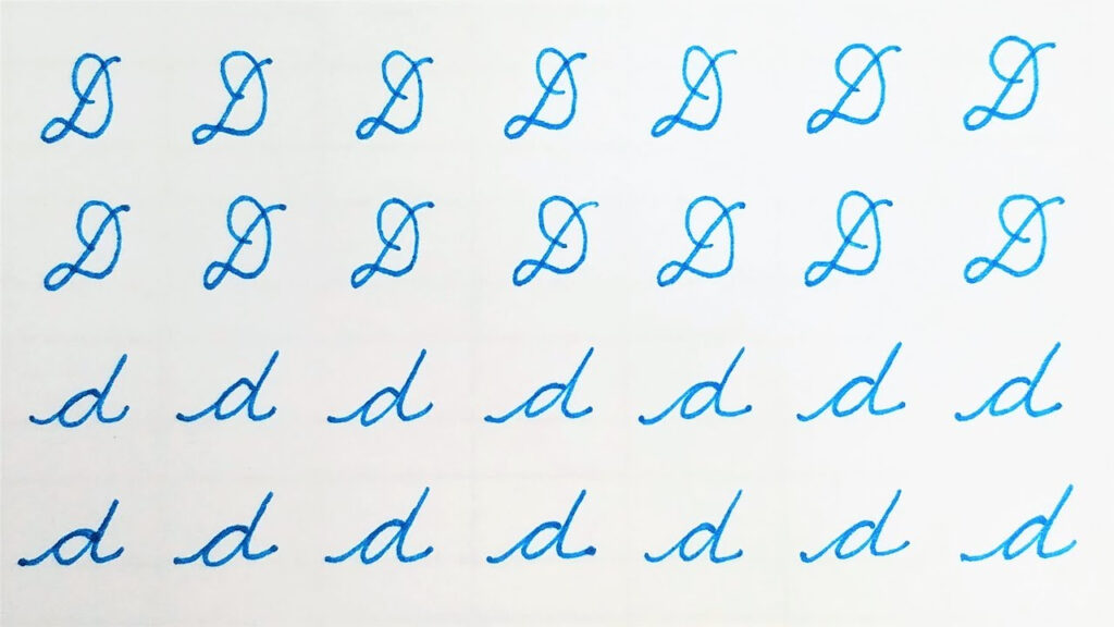 Letter D   Learn To Write Cursive Calligraphy Letter D