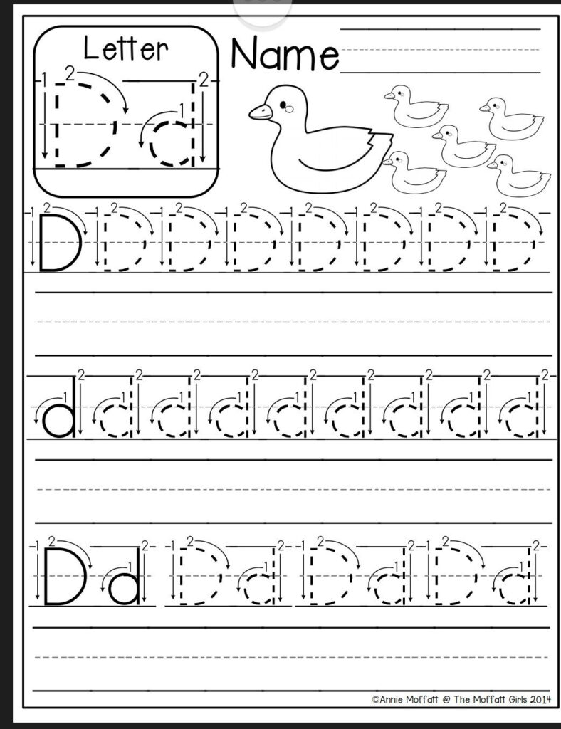 Letter D Worksheer | Preschool Writing, Preschool Worksheets For Letter D Worksheets For 2 Year Olds