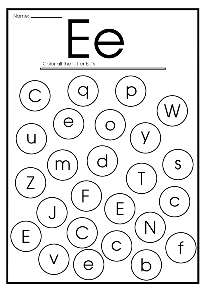 Letter E Worksheets, Flash Cards, Coloring Pages Pertaining To Letter E Worksheets Printable