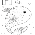 Letter F Is For Fish Coloring Page | Free Printable Coloring Pertaining To Letter F Worksheets Coloring Page