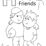 Letter F Is For Friends Coloring Page From Letter F Category Intended For Letter F Worksheets Coloring Page