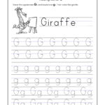 Letter G Worksheets For Kindergarten – Trace Dotted Letters Pertaining To G Letter Tracing Worksheet