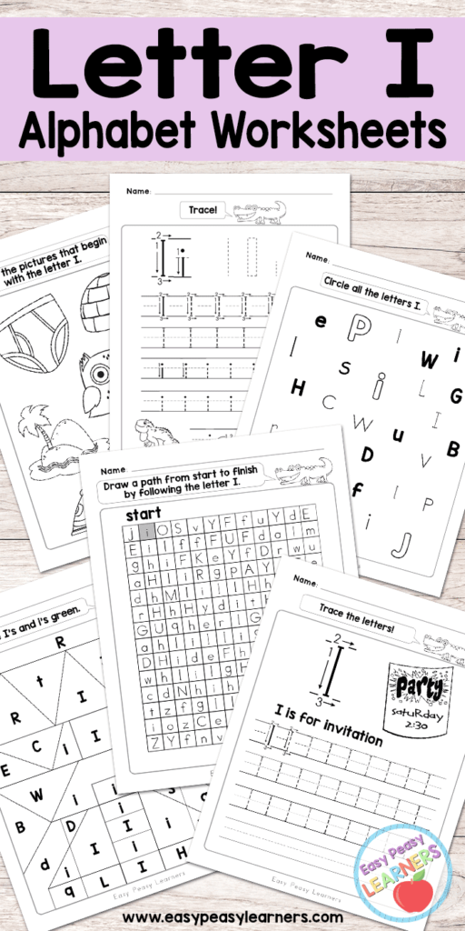 Letter I Worksheets   Alphabet Series   Easy Peasy Learners Throughout Letter I Worksheets Free