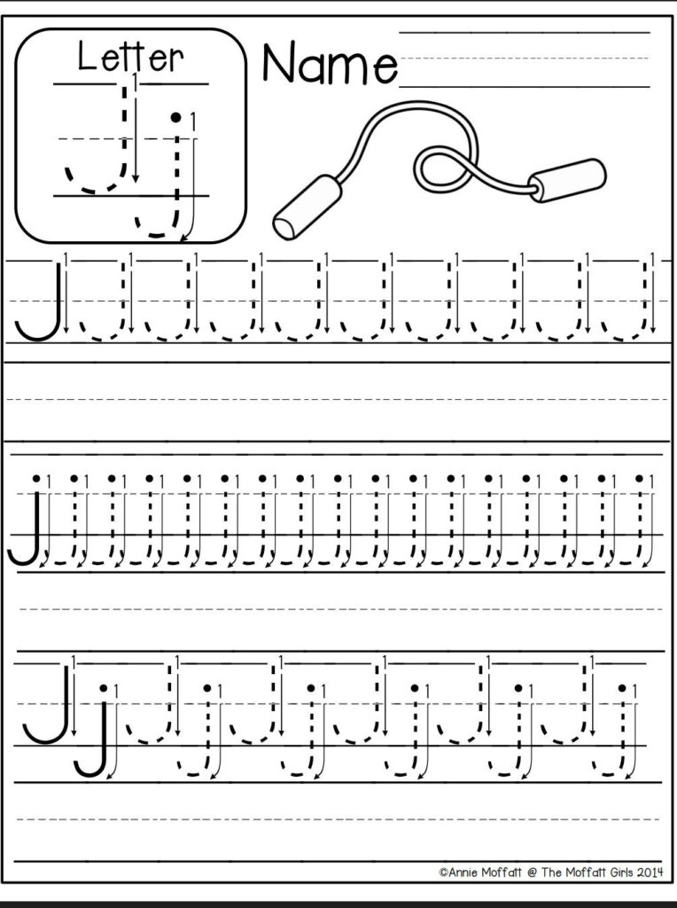 Letter J Worksheet | Preschool Writing, Alphabet Worksheets Within Letter J Tracing Sheet