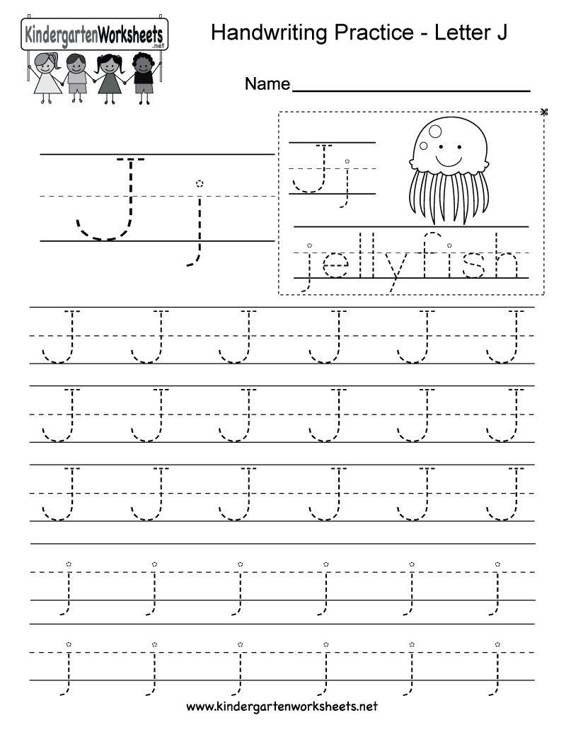 Letter J Writing Practice Worksheet. This Series Of with regard to Alphabet J Tracing