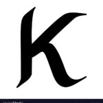 Letter K Painted Brush Vector Image
