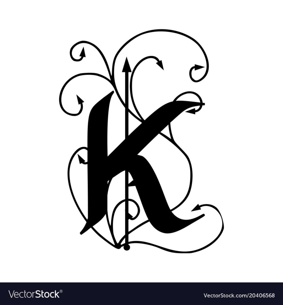 Letter K With Arrows