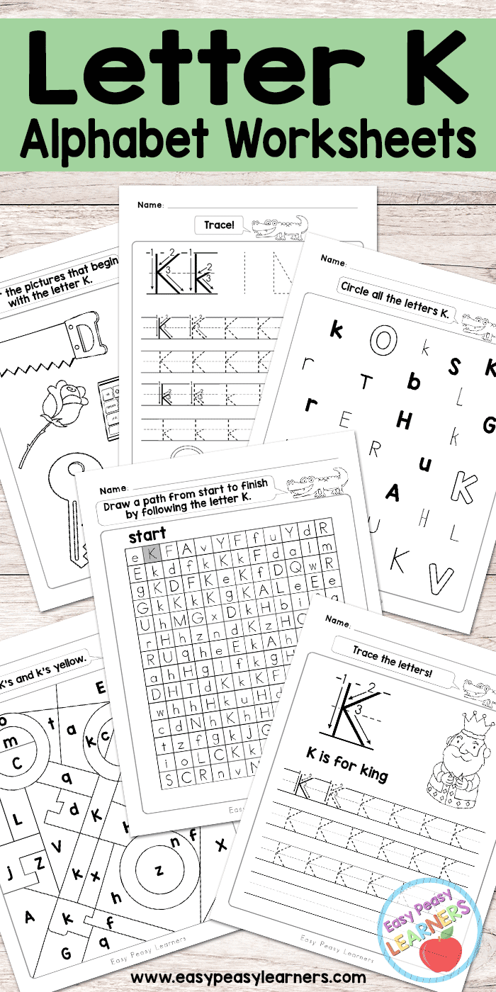 Letter K Worksheets - Alphabet Series - Easy Peasy Learners with K Letter Worksheets
