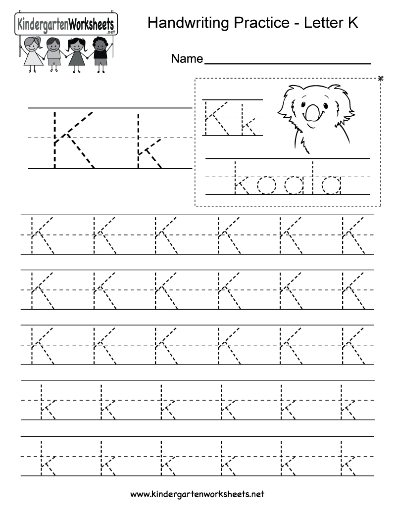 Letter K Writing Practice Worksheet. This Series Of throughout Letter K Alphabet Worksheets