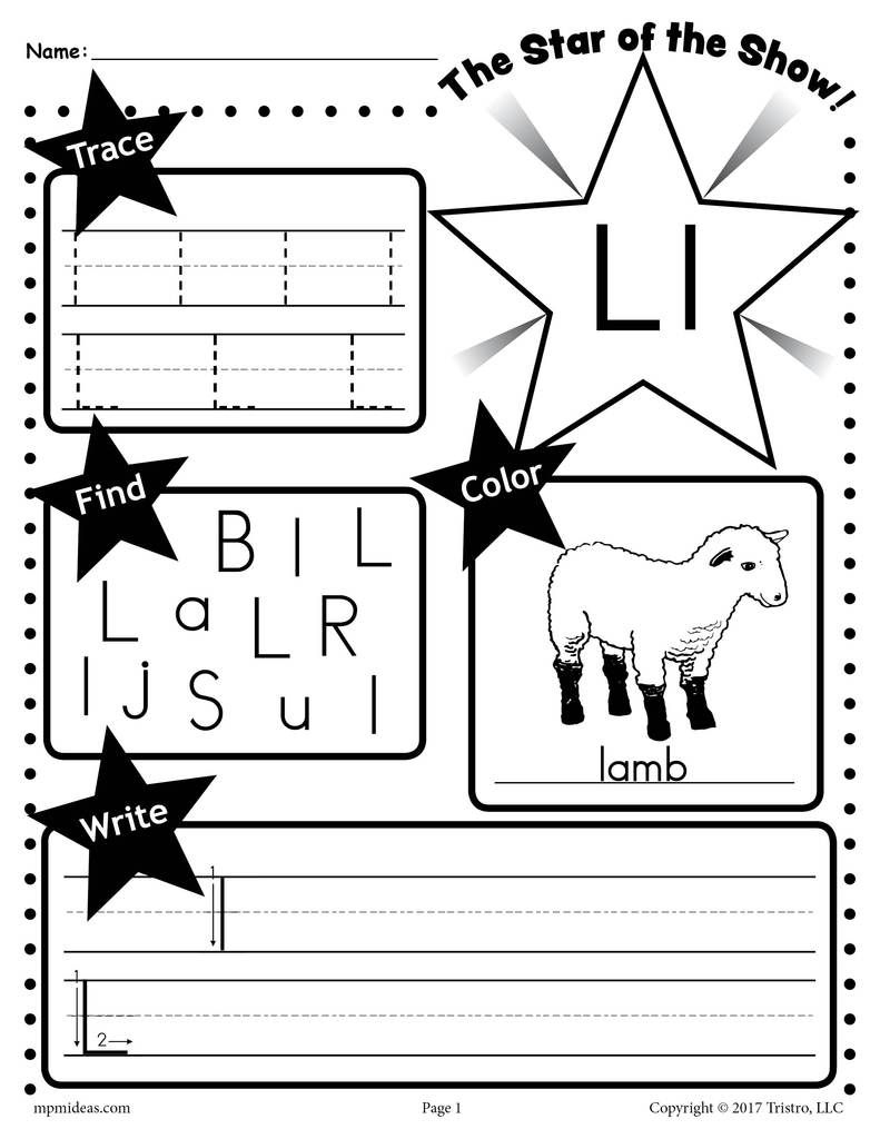 Letter L Worksheet: Tracing, Coloring, Writing &amp;amp; More intended for Letter L Tracing Page