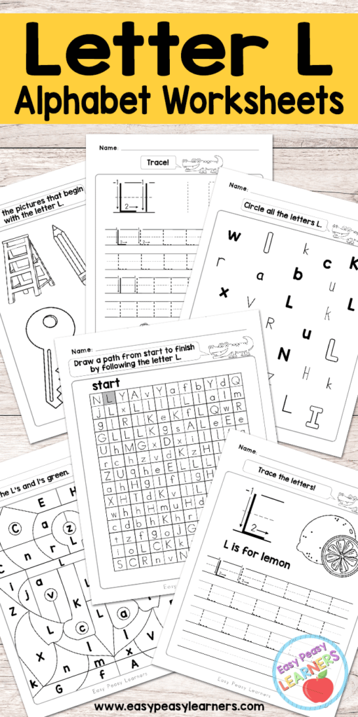 Letter L Worksheets   Alphabet Series   Easy Peasy Learners