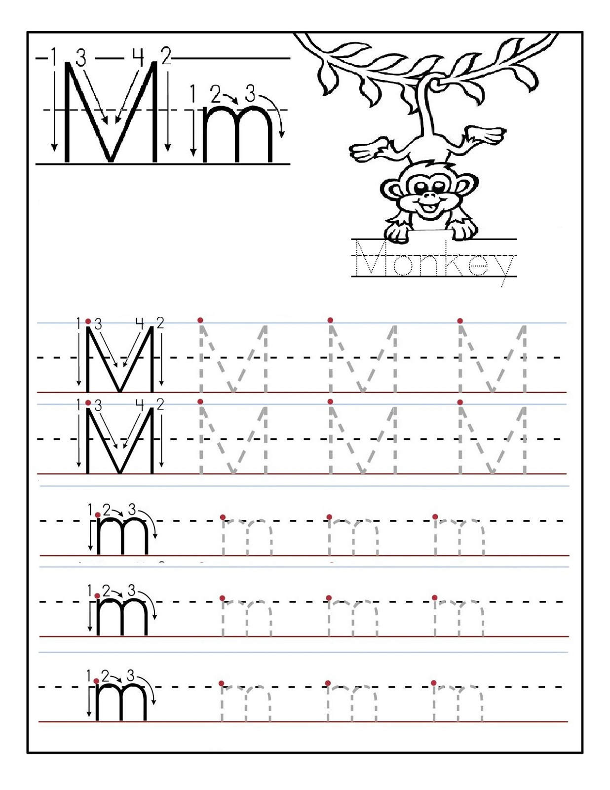 Letter M Worksheets | Activity Shelter within Letter M Worksheets For Kindergarten Free