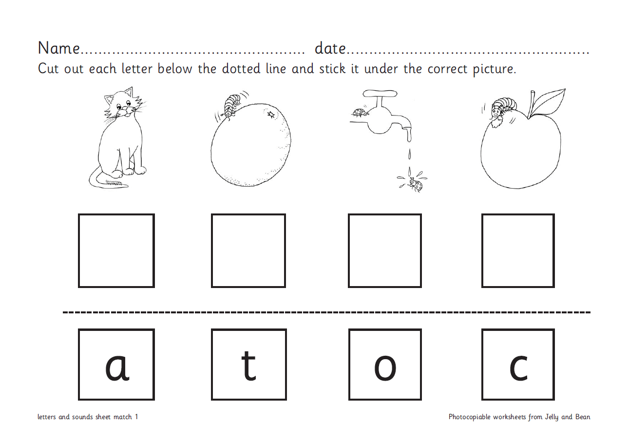Letter Matching Worksheets For Reception And Ks1 in Key Stage 1 Alphabet Worksheets