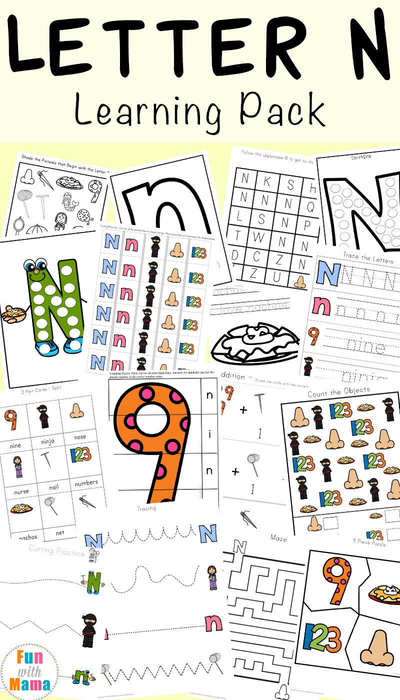 Letter N Worksheets - Fun With Mama intended for Letter N Worksheets Pdf