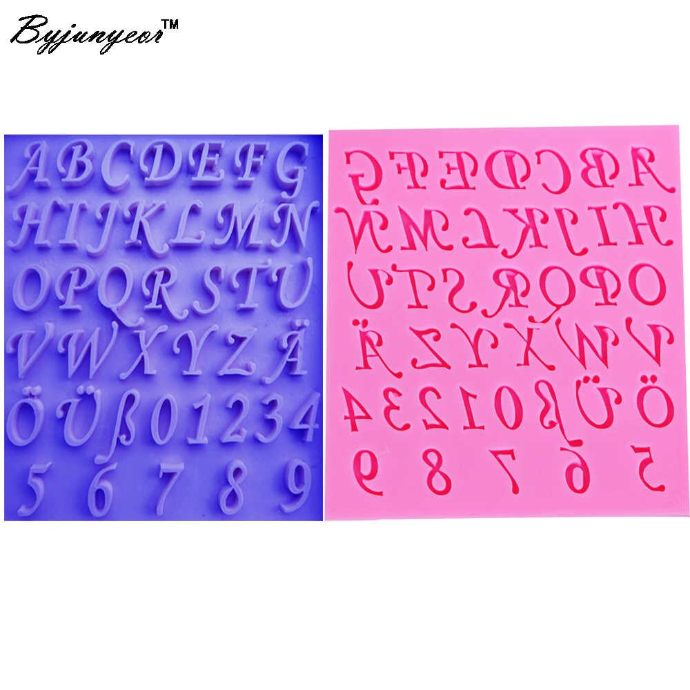 Letter/number Epoxy Uv Resin Silicone Mold Diy Craft Cake