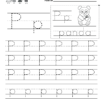 Letter P Writing Practice Worksheet   Free Kindergarten