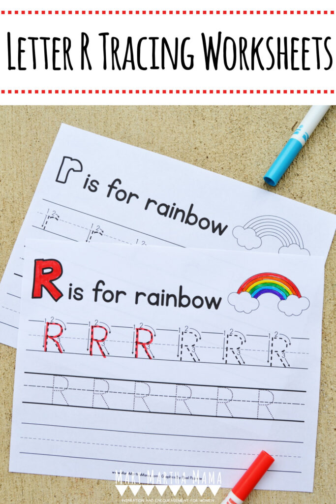 Letter R Tracing Worksheets – Mary Martha Mama Within Letter R Tracing Paper