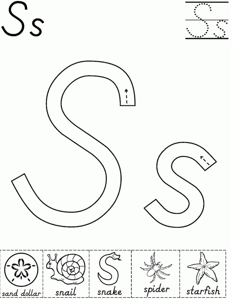 Letter S Worksheets Kindergarten Free Fresh Worksheet Trace intended for Letter S Worksheets Kindergarten Free