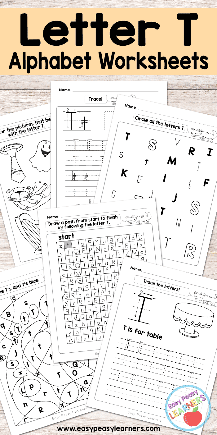 Letter T Worksheets - Alphabet Series - Easy Peasy Learners pertaining to Alphabet Worksheets For Young Learners