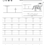 Letter T Writing Practice Worksheet   Free Kindergarten With Letter T Worksheets Pdf