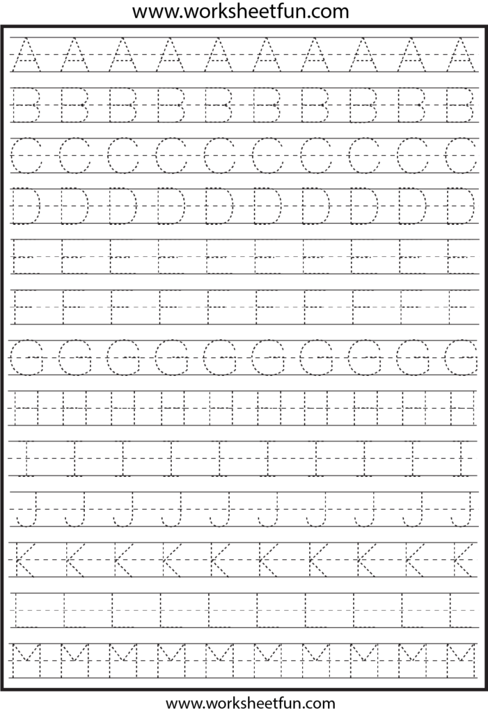 Letter Tracing – 2 Worksheets | Writing Practice Worksheets