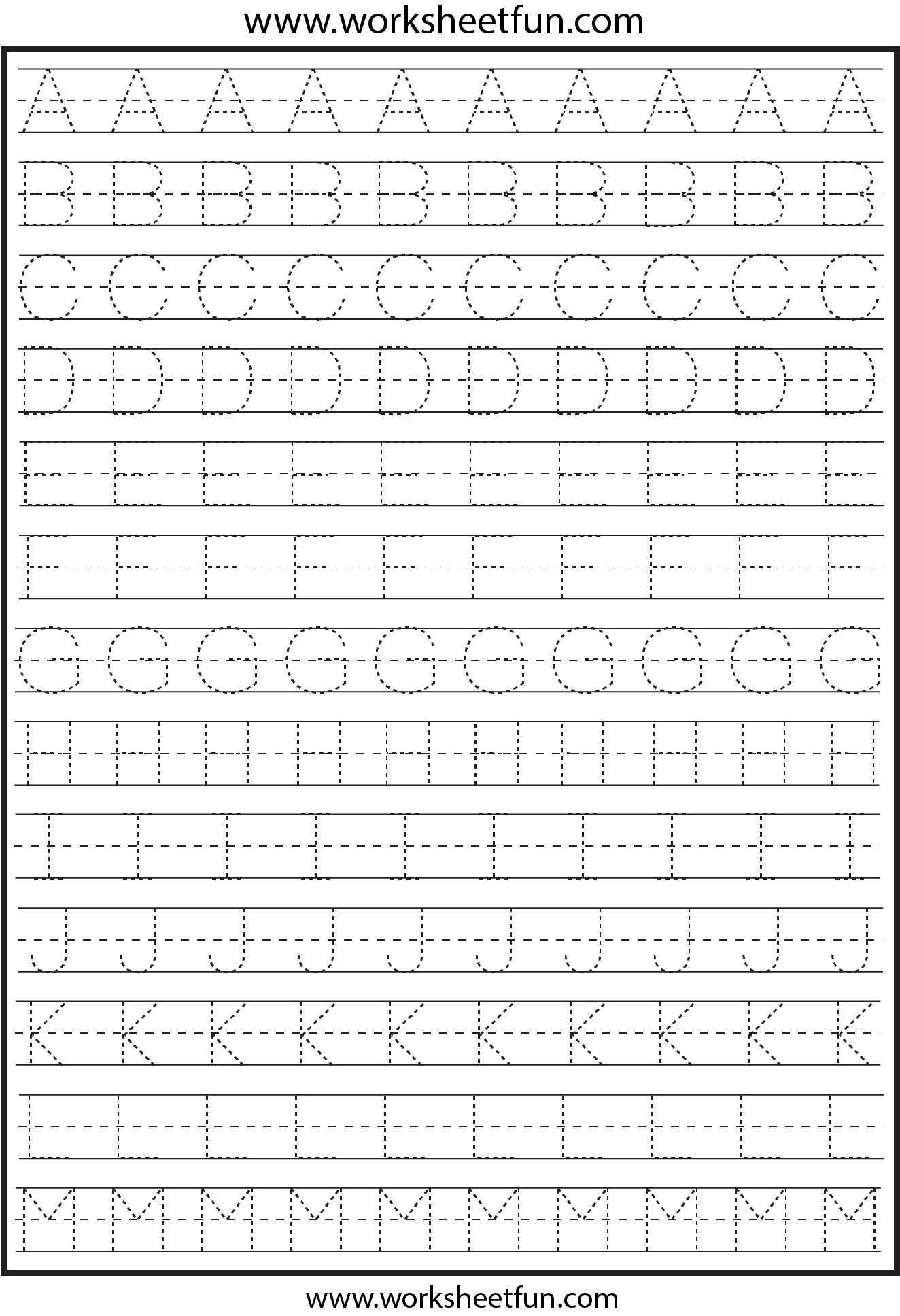 Letter Tracing – 2 Worksheets | Writing Practice Worksheets